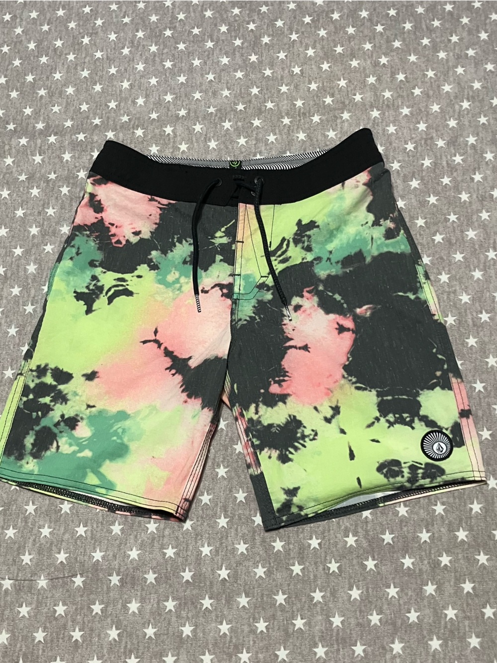 Volcom BoardShorts Men’s 26 Multicolored Drawstring Swimming EUC